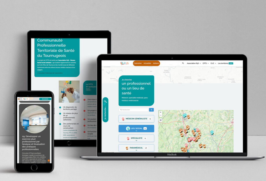 CPTS du tournugeois, cartes des professionnels médicaux